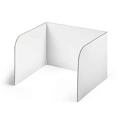 Desktop Privacy Shield - 13" Height (Quantity: 30 pack, Color: White)