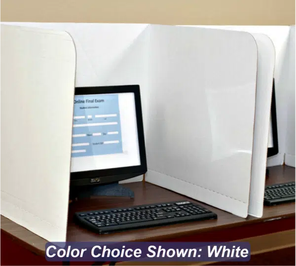 Computer Privacy Shield - 19in Single White Testing Barrier