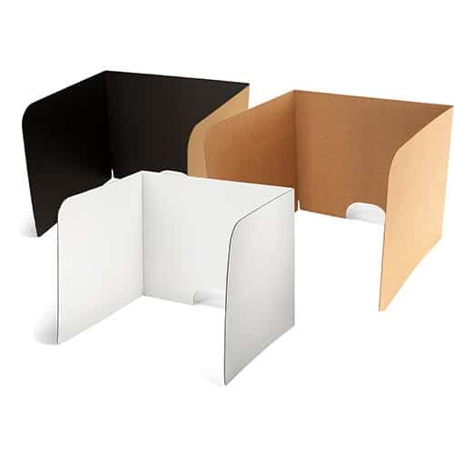 24” Tall Computer Privacy Shields - 10 pack Kraft