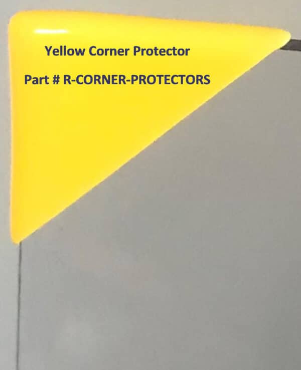 Yellow Corner Protectors for Privacy Shield R-CORNER - Replacement Corner Protectors 10-Pack for Sneeze Guards - Privacy Shields