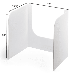 20” Tall Premium Plastic Window Privacy Shields