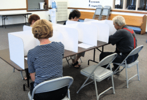 Privacy Shields Used in Voting Booths